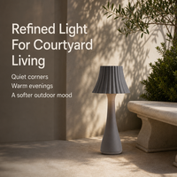 Nouvelle Lampe de Jardin LED Rechargeable 2026, Design Innovant, IP65, Sans Fil, Lumière Blanche Chaude pour Pelouse, Cour, Patio, Terrasse, Décoration d'Entrée