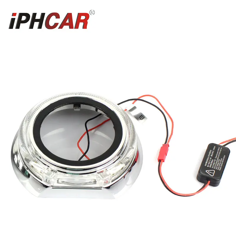 IPHCAR Fabricante LED Angel Eyes Light Guide Shrouds G102 Tiguan 3 pulgadas semicírculo cubierta para proyector lente faro Retrofit