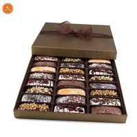Baklava – boîtes en papier d'emballage de dattes au chocolat avec logo, emballage de noix cadeau alimentaire avec écrous de ruban