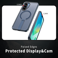 Étui magnétique respirant à dissipation thermique avec support dissimulé pour Samsung Galaxy A18 A17 A16 4G 5G – Coque arrière tendance