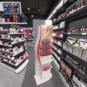 Thân thiện với môi cong hình sàn đứng hiển thị mỹ phẩm đứng cho khả năng hiển thị cao <span class=keywords><strong>Lip</strong></span> <span class=keywords><strong>Gloss</strong></span> hiển thị trong Thẩm mỹ viện - Product Image 4