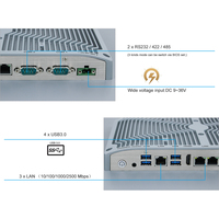 Panel PC Industrial de 23.8 Pulgadas J6412 Sin Ventilador, Computadora Táctil HMI, 2.5GbE RS232 RS485 IP66, Control PLC