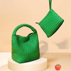 Tas Selempang Wanita Model Baru Mewah Geometris dengan Ritsleting Tunggal, Bahan PU Anyaman, Kasual, dan Fashionable - Product Image 5