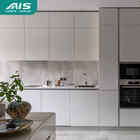 AIS 2025 Monté Simple Design Blanc Vanité Laque Ensemble D'armoires De Cuisine Ensembles D'armoires De Rangement Meubles De Cuisine Avec Îlot