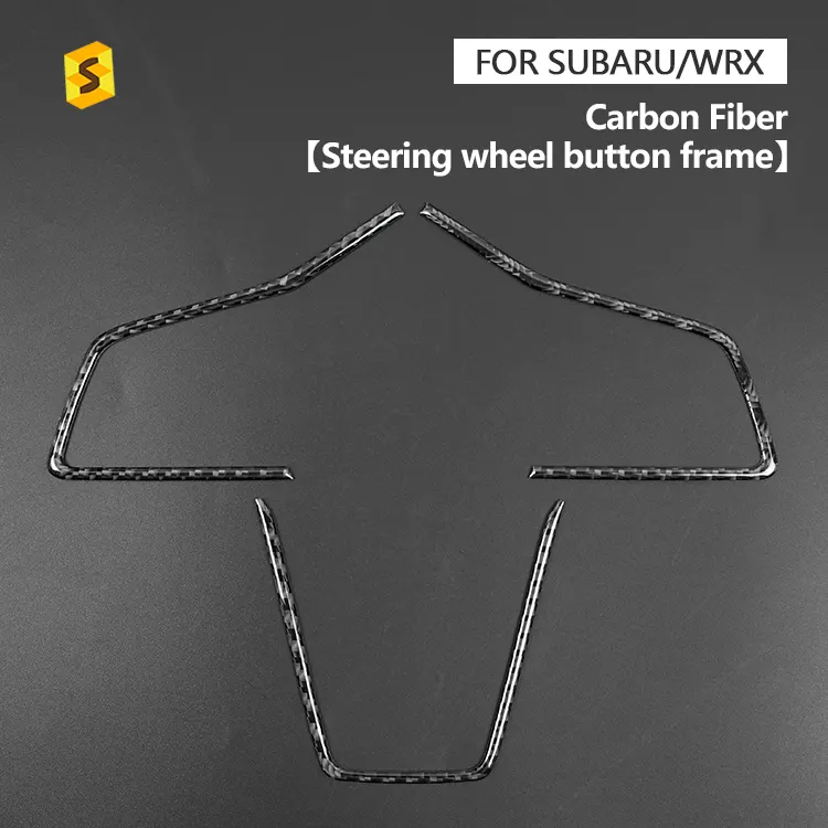 Accessori interni in fibra di carbonio vero e proprio telaio per pulsante del volante per adesivi in 2023 2022 WRX Subaru