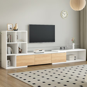 Meuble de salon design moderne de luxe à prix d'usine, <span class=keywords><strong>table</strong></span> <span class=keywords><strong>console</strong></span> extensible en bois, meuble TV extensible, support, étagère, armoire - Product Image 1