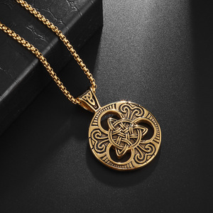 Umwelt legierung Schmuck Beliebte Celtic Knot Anhänger Europäische und Amerikanische <span class=keywords><strong>Retro</strong></span> Mode Personal isierte Halskette Großhandel - Product Image 3