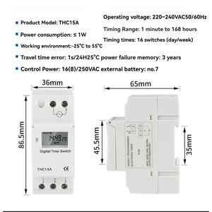 Thc15a máy vi tính điện thời gian kiểm soát chuyển đổi nhỏ nhỏ đường sắt loại điện tử thời gian điều khiển hẹn giờ AC110V/220V - Product Image 5