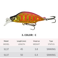 Mini leurre coulant 45mm 50mm 3.8g 6.4g Micro Hard Bait pour la pêche au bar en eau douce
