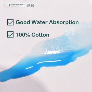 Papier aquarelle <span class=keywords><strong>Leyton</strong></span> LD3900 de haute qualité, 100% coton, format 2K (78,7x54,6 cm), pressé à chaud, 300 g/m², pour usages multiples - Product Image 2
