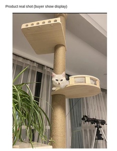 Fabricant en gros de produits pour animaux de compagnie, griffoir en bois et sisal, arbre à grimper pour chat, OEM ODM, meubles, poteau à gratter, structure d'escalade pour chat - Product Image 4