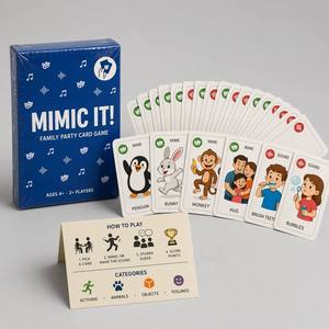 Gioco di Carte Personalizzato per Bambini con Mime e Suoni - Portatile, Carta Artistica 300gsm, per Feste in Famiglia, Adatto per Terapia del Linguaggio, Logo Personalizzato OEM, MOQ 500 - Product Image 1