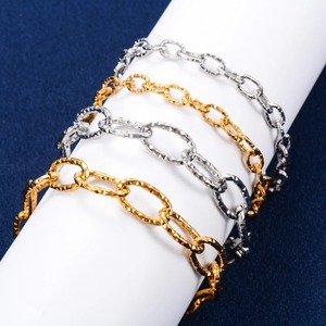 Blingbling Stainless Steel Bracelet Link Cut Oval Hand Chain for Women <b>Men</b> Wristband <b>Bangle</b> Anklets Metal Jewelry Summer Gift - Product Image 2