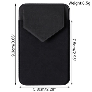 Portefeuille de téléphone portable adhésif personnalisé de nouvelle conception, autocollant résistant, tissu élastique, porte-cartes à coller - Product Image 2