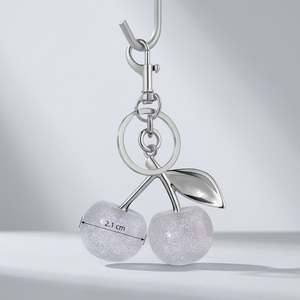 Llavero de Cereza 3D de Metal de Alta Calidad, Pequeño, Colgante de Moda para Bolsos, Accesorios Ligeros, Venta al por Mayor - Product Image 2