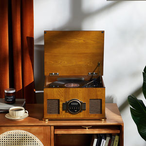 Venta caliente fonógrafo de altavoz estéreo de vinilo con cinta de casete tocadiscos de vinilo Tocadiscos - Product Image 3
