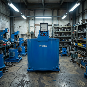 Mélangeur de slurry électrique bleu KWONGYIP KY-2000, haute efficacité, productivité de 10 m³/h pour la préparation du ciment sur les chantiers de construction - Product Image 2