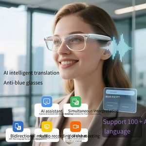 Ai เครื่องแปลภาษาสำหรับแว่นตาอัจฉริยะแปล100ภาษาได้แบบเรียลไทม์มีแบตเตอรี่55mAh + 55mAh กรอบ PC - Product Image 3
