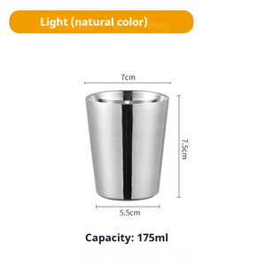 Bicchieri Termici in Acciaio Inox 304 a Doppia Parete, Semplici Tazze Coreane Oro Argento Oro Rosa per Caffè e Tè, per Casa Bar Feste 300 ml - Product Image 6