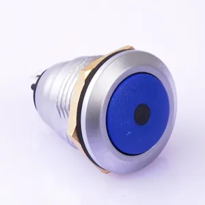 Round Button 16MM 3A 250VAC Momentary Maintained Metal Waterproof Push Button Switch Silver Stainless