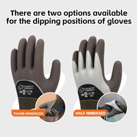 Gants de sécurité XINGYU 13 Gauge, double enduit en mousse de latex lisse, antidérapants, durables, résistants à l'eau, pour le jardinage et la construction