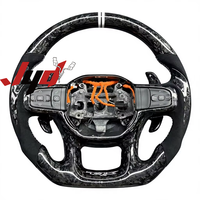 Volant en fibre de carbone forgé avec bande bleue en cuir pour Dodge Ram 1500 2500 3500 TRX modèle 2024