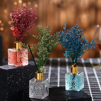 Aikun Small MOQ Fast Response Scent 100ml <strong>Hammered</strong> Square Glass Flameless Reed Diffuser with Water Transfer Logo for Gift Buyers