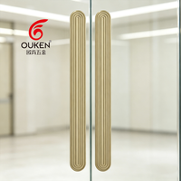 Poignée de porte en laiton sur mesure, poignée de porte principale dorée de luxe, quincaillerie d'entrée européenne haut de gamme