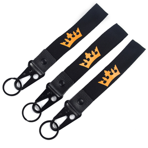 Ngắn cổ tay Keychain với <span class=keywords><strong>Polyester</strong></span> và nylon vật liệu khác nhau Kỹ thuật in ấn-Jacquard kỹ thuật số dập nổi màn hình lụa - Product Image 3