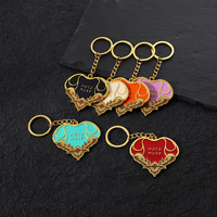 Porte-clés personnalisé en émail doux coloré en forme de cœur, porte-clés romantique en métal pour Couple, nouvelle collection