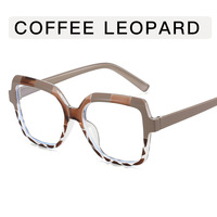 Gafas de Sol al por Mayor con Montura de Color en Contraste, Lentes Planas, Montura Grande de Moda, Gafas de Diseñador para Mujer, Logotipo Personalizado, Alta Calidad