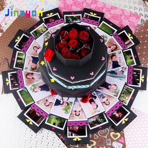 Jinayon neuf-forme personnalisé Surprise bricolage Album Photo romantique Explosion boîte pour anniversaire/noël/saint valentin - Product Image 4