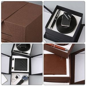 Hot Business Sets Belt <b>Wallet</b> Keychain Luxury Exquisite Business Sets for Valentine's Day - Product Image 5