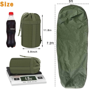 Sistema <span class=keywords><strong>de</strong></span> Sacos <span class=keywords><strong>de</strong></span> <span class=keywords><strong>Dormir</strong></span> Tipo Momia Woodland Multicam Modular y Compresible para Patrulla y Reconocimiento, Multicapa con Cubierta Bivy <span class=keywords><strong>de</strong></span> Nailon para Todas las Estaciones - Product Image 3