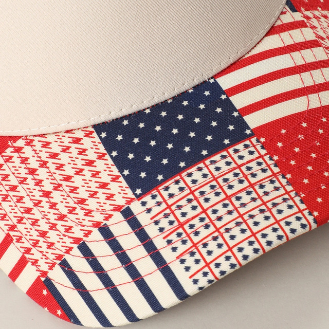 Wholesale Hot Sell American Flag Baseball Cap Denim Cotton Patchwork Star Stripe Sun Hat Custom Design for Women Summer Beach