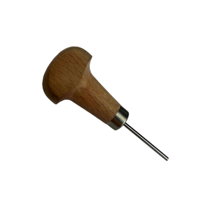 Outil de perçage et d'ébavurage pour bijoux en fer, ensemble de gravoirs, 3 formes irrégulières, manche en bois, support universel, modèle en aluminium 318B - Product Image 1