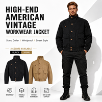 Blouson bomber homme en cuir véritable, col montant, en daim noir, coupe ajustée, avec fermeture boutonnée, style décontracté, teinture unie, finition enduite