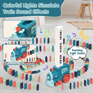 Offre Spéciale Train <span class=keywords><strong>domino</strong></span> automatique livraison train électrique dominos colorés ensembles de rallye ensemble de blocs - Product Image 2