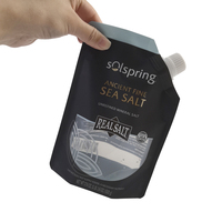 Pochette souple à fond carré en PE de qualité alimentaire avec valve, logo personnalisé en relief, pour l'emballage de jus, de vin et de bière