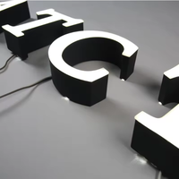 Papan Tanda LED Akrilik Anti Air dengan Huruf Saluran Backlit, Huruf 3D, Cetak Huruf Frontlit, Logam Stainless Steel
