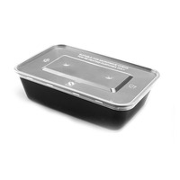 650ml Blanc Noir Clair PP Boîte À Lunch Jetable avec Couvercles pour Restaurant Snacks À Emporter Salade De Fruits Supermarché