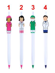 Creative Male Doctor Female Nurse Cartoon Character Ballpoint <b>Pen</b> Promotional Popular Custom Logo Printing Advertising for Gift - Product Image 6