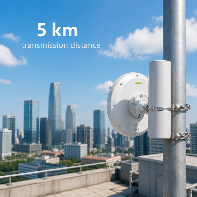 900Mbps 5.8G Wifi Logn Range 5KM Extender Gigabit Wireless Bridge Range Outdoor CPE with LED Display Access Point WIFI