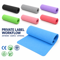 Tapis de fitness EVA personnalisé avec logo universitaire pour les cours de yoga, le bien-être des étudiants et les programmes de centres de loisirs