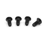 Vis à tête fraisée plate revêtue de PTFE en téflon noir 10mm de longueur