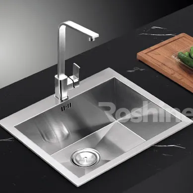 26 inch Under-mounted Top mount Drop-In Stainless Steel 18 Gauge Single Bowl Kitchen Sink With Faucet Holes