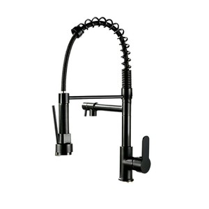 Grifo Mezclador Extraíble de Acero Inoxidable para Fregadero de Cocina, con Doble Salida y Caño Flexible, en Negro Mate y Oro Rosa, de Uso Comercial - Product Image 5