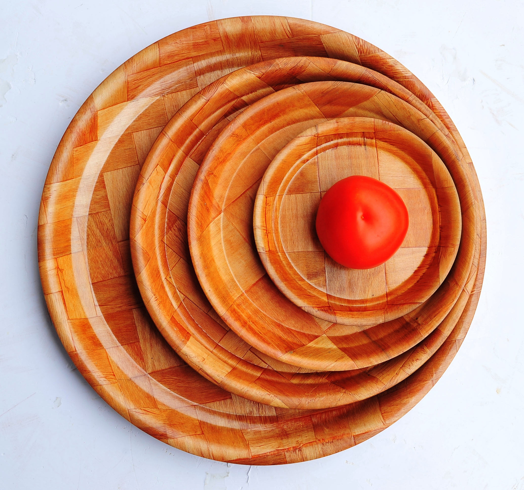 จานไม้กลม