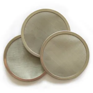 SS copper wire mesh edge packed metal filter disc Stainless steel micro round filter mesh Wrap edge filter screen