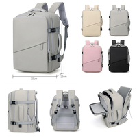 Sac à dos pour ordinateur portable grande capacité, pour les déplacements professionnels, extensible, multi-poches, imperméable, pour les voyages courts